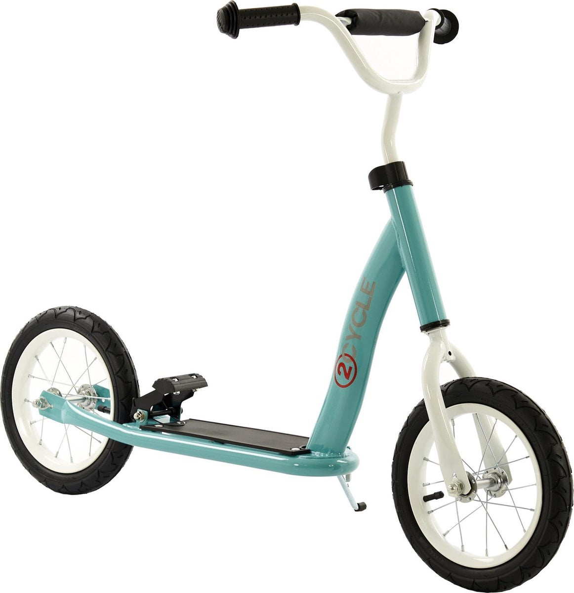 2Cycle Step - Luchtbanden - 12 inch - Turquoise - Autoped - Scooter (8720512840285)