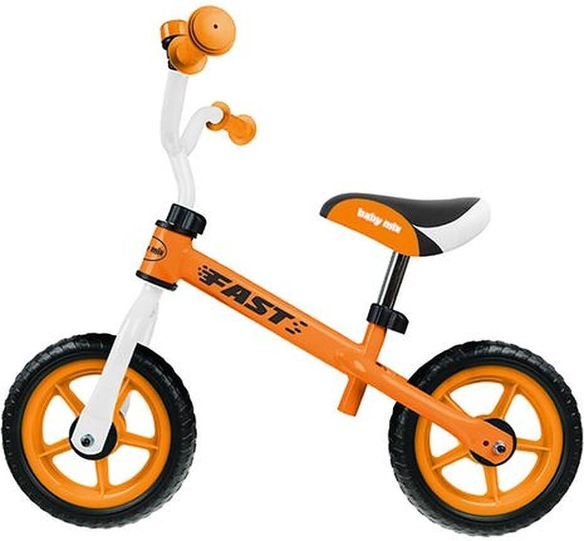 BabyMix - Loopfiets - 25 cm - Oranje/Wit (5902216920095)