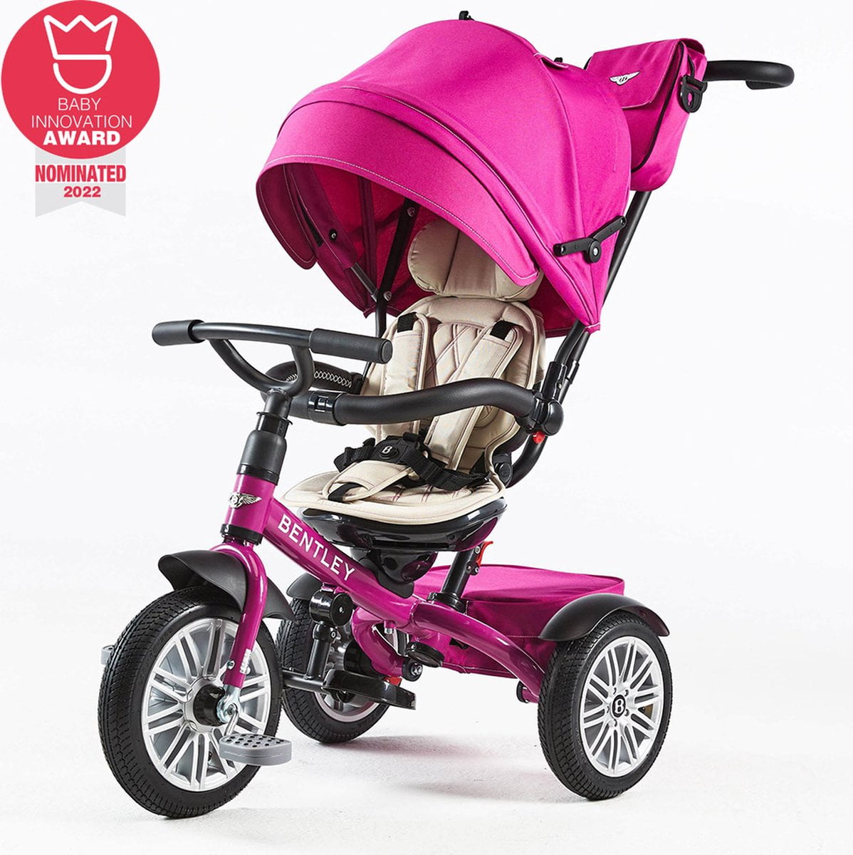 Bentley Tricycle 6 in 1 Driewieler en Buggy - Pink (7427121907644)