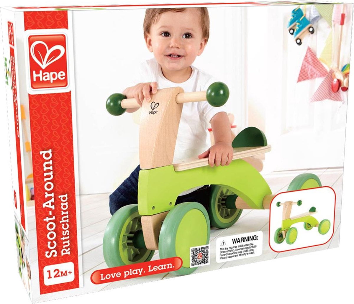 Hape Houten Loopfiets Groen (6943478006997)