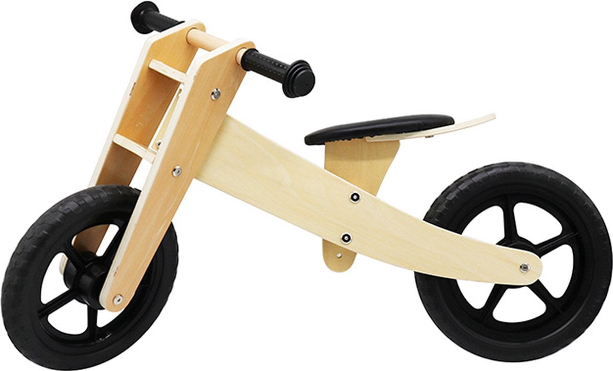 Houten Loopfiets - Jongens en Meisjes - Houtkleur v.a. 2 jaar (8720726498234)