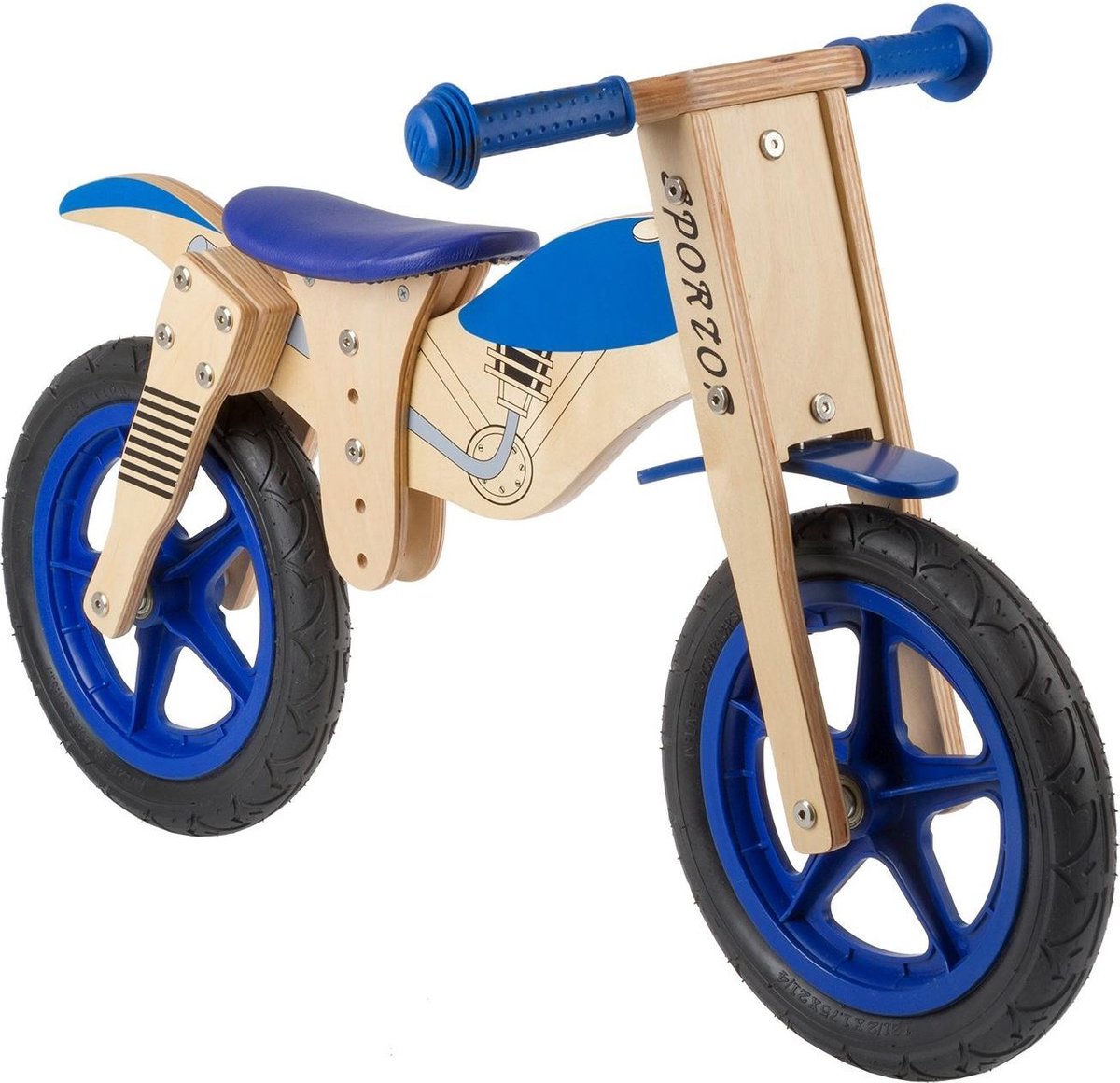 Kids Club Loopfiets Balance - Loopfiets - Jongens - Blauw;Blank - 12 Inch (4015493650454)