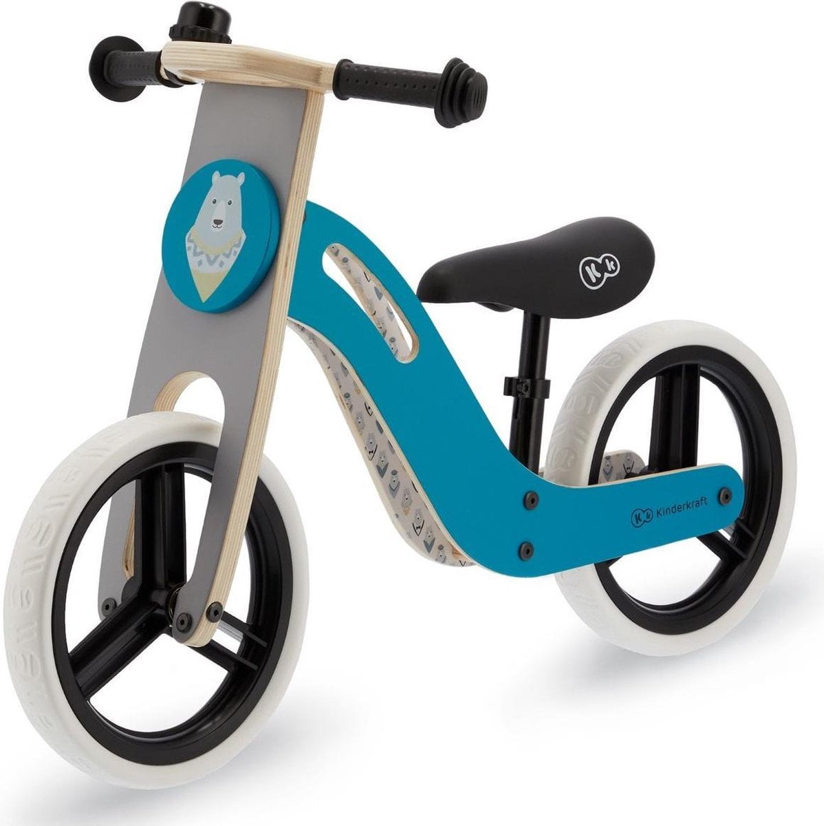 Kinderkraft Uniq Loopfiets - Balance Bike Turquoise (5902533912766)