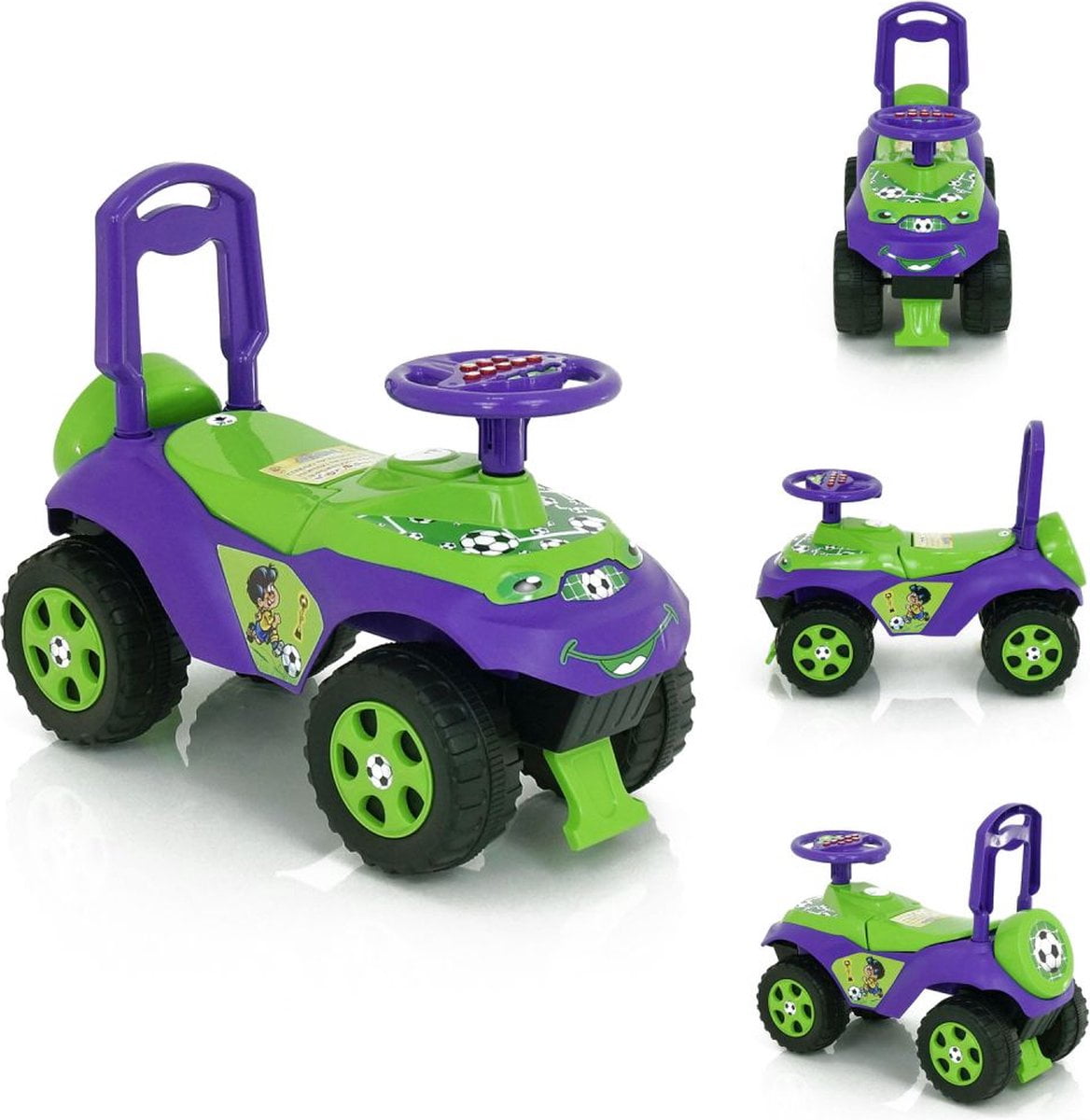 Loopauto 2 in 1 Doloni PAARS GROEN (4822003282421)