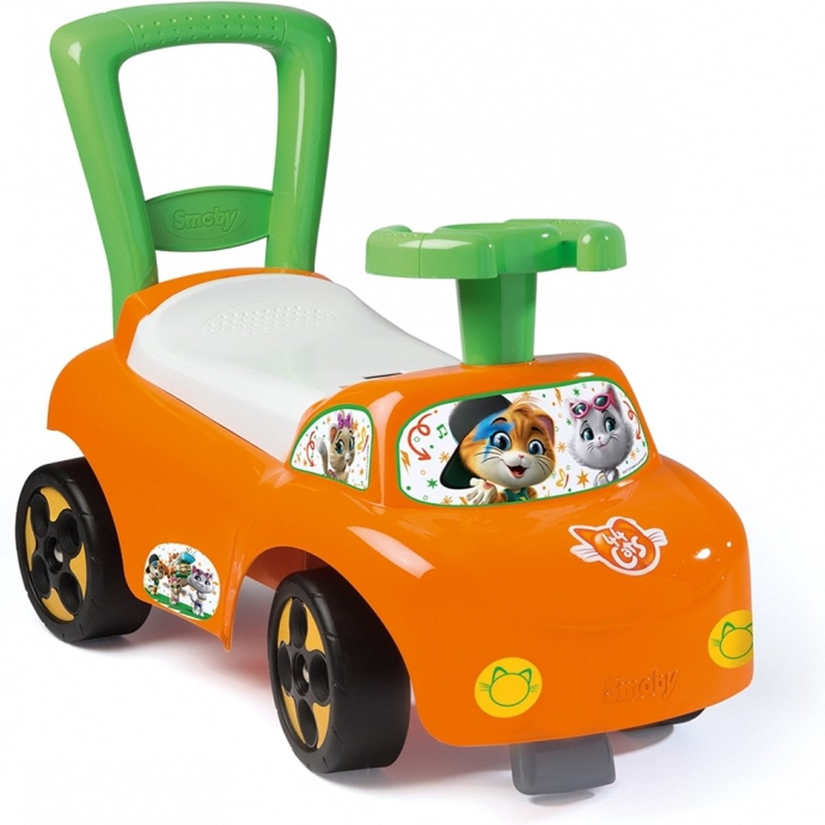 Loopauto 44 Cats Smoby Ride-on babywalker oranje + veiligheidsstop (3032167205285)