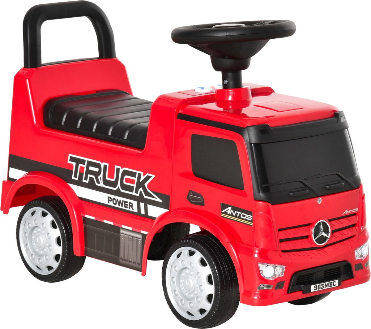 Loopwagen - Speelgoed 1 jaar - Auto speelgoed jongens - Rood - 62,5 L x 28,5 B x 45 H cm (8720648410345)