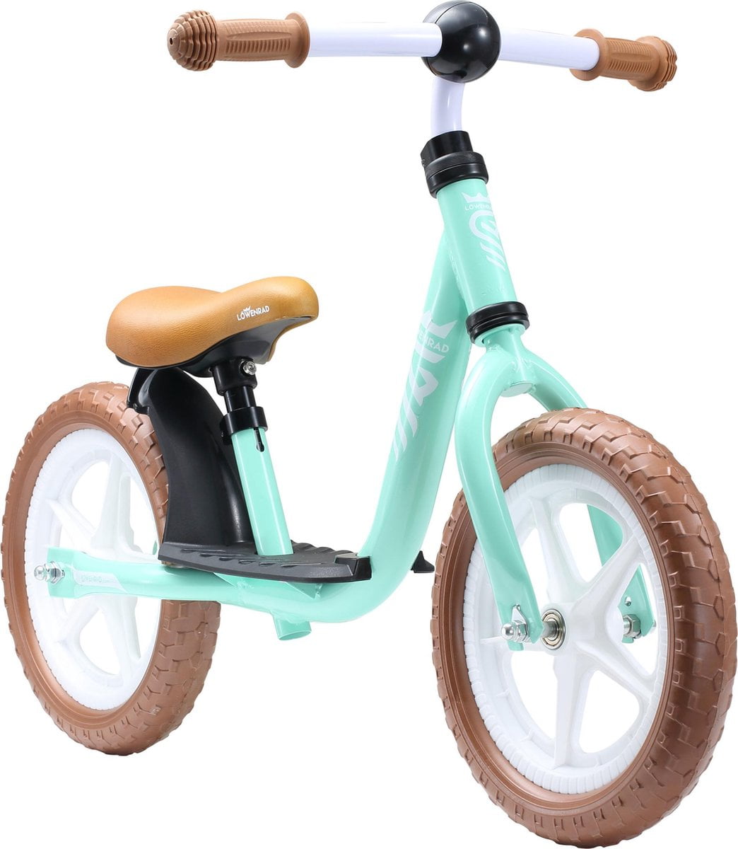 Löwenrad 12 inch loopfiets met staplank, mint (4260184711048)