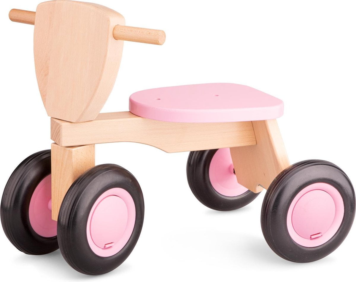 New Classic Toys Houten Loopfiets - Road Star - Roze (8718446014223)