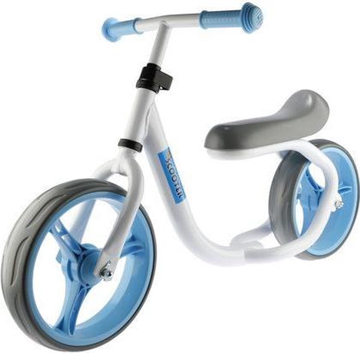 PexKids kinder Max Speed Loopfiets - 10.5 inch - Aluminium - Wit/Blauw (8718836203046)