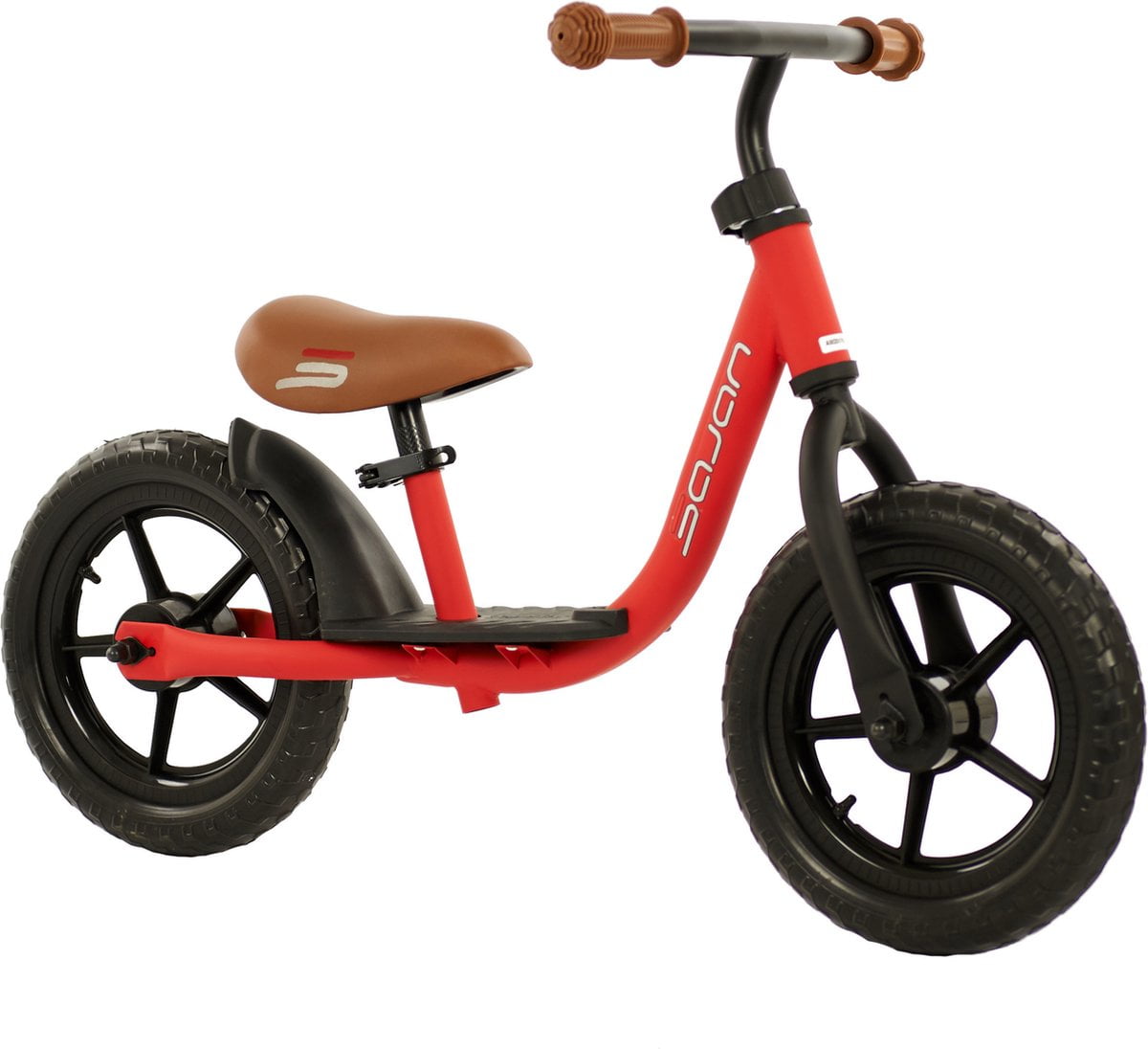 Sajan Loopfiets - Jongens en Meisjes - 2 Jaar - Buitenpeelgoed - Mat-Rood (8718836101779)