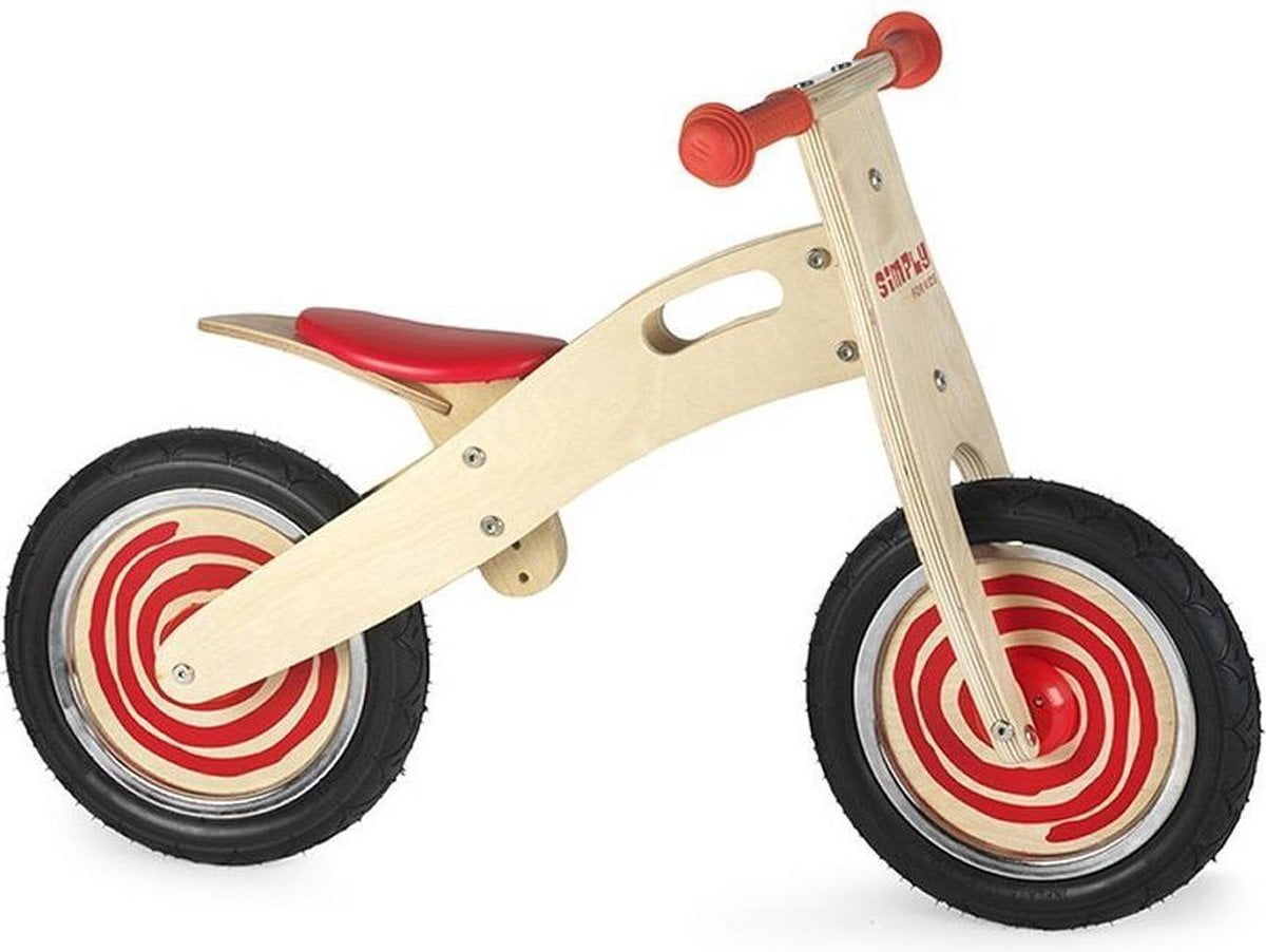 Simply Houten Loopfiets - Rood (8717278830681)