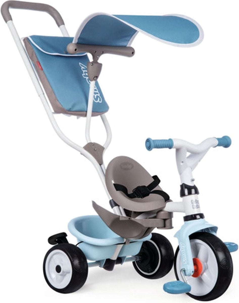 Smoby Baby Balade Plus Blauw - Driewieler met duwstang (3032167414007)