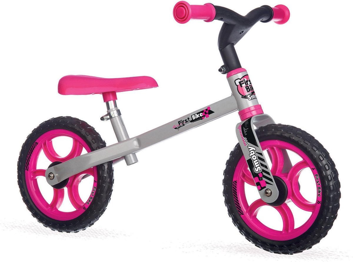 Smoby Mijn Eerste Loopfiets - Roze Afmeting artikel: 75,5 x 48 x 39 cm (3032167702050)