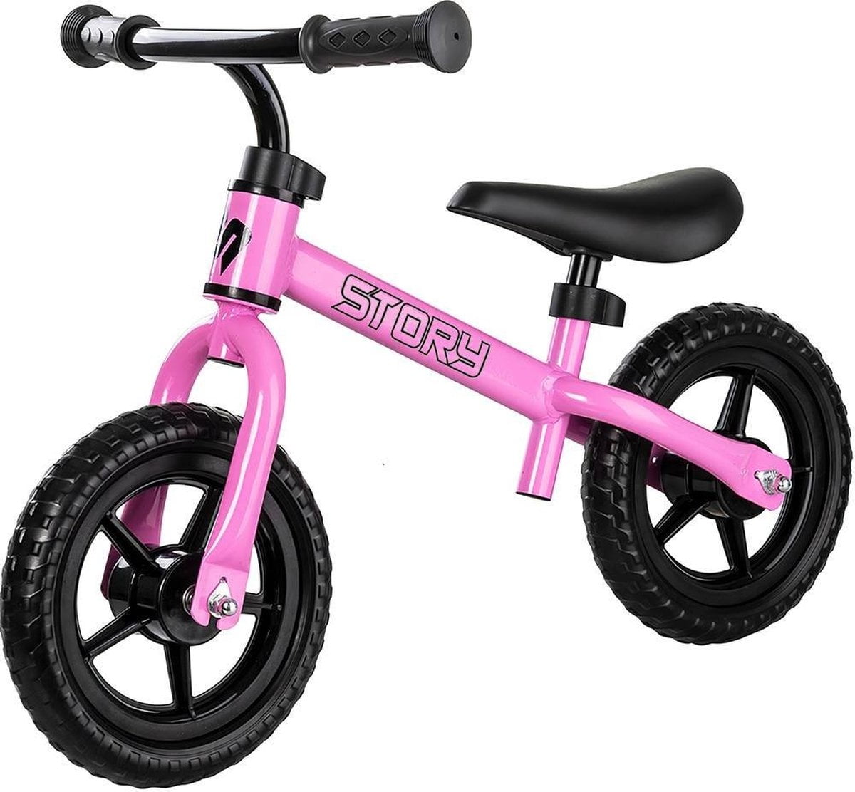 Story Run Racer in hoogte verstelbaar loopfietsje Pink (5713525060729)