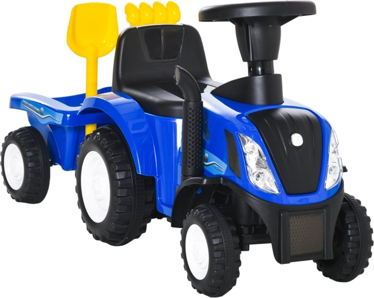 Tractor - Loopwagen - Loopauto - Met aanhanger - Buitenspeelgoed - 91 cm x 29 cm x 44 cm (8720618710314)