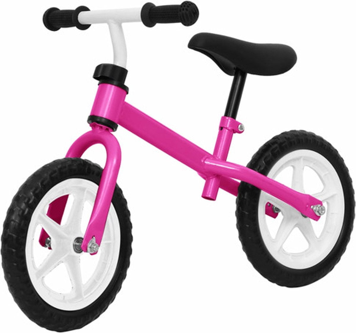 vidaXL Loopfiets met 12 inch wielen roze (8720286205501)