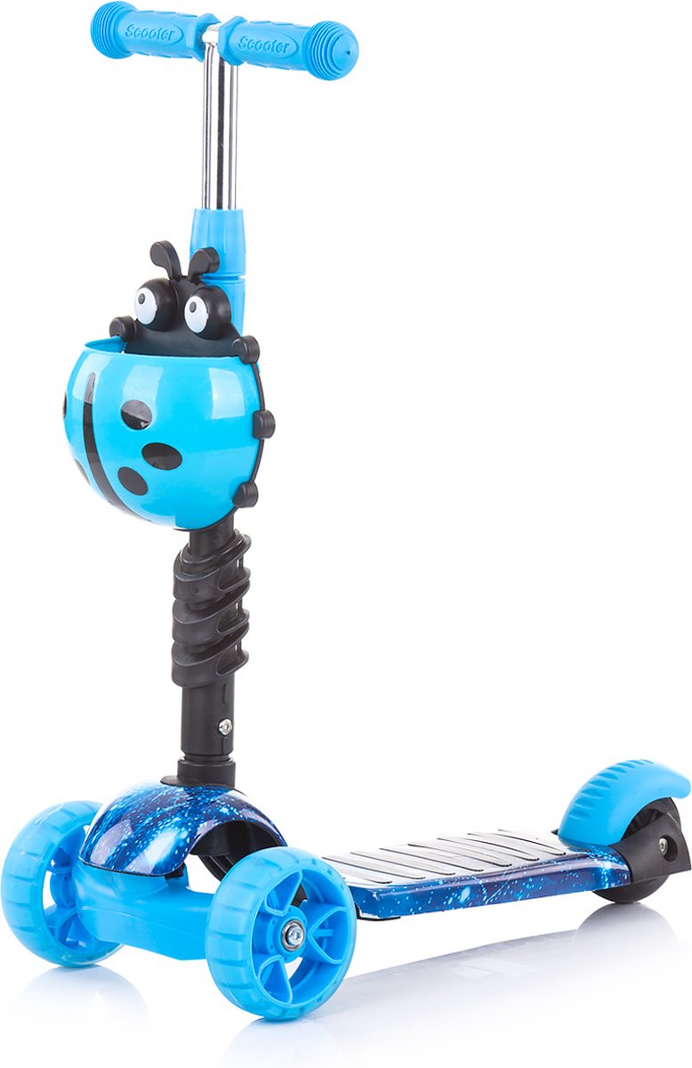 Chipolino Step Kiddy Evo - Step met zitje - 2 in 1 - Driewieler - LED wielen - Blauw (3800931037864)