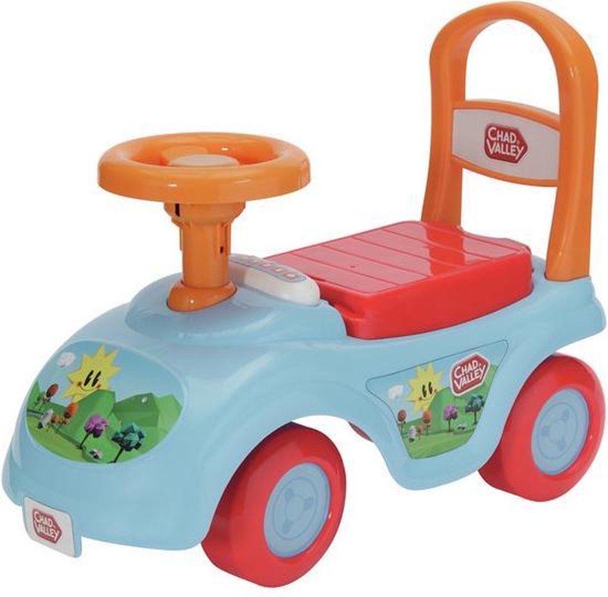 Chad Valley Loopauto met telefoon blauw (7446031039023)