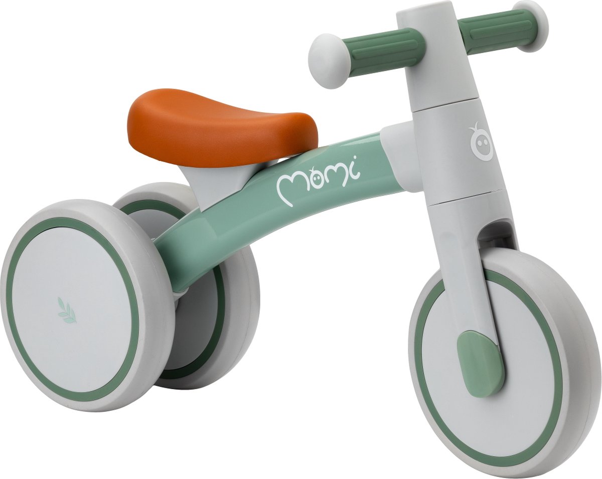 MoMi Tedi Loopfiets - Mini Bike - Balance Bike - geschikt vanaf 1 jaar - Groen (5900495992109)