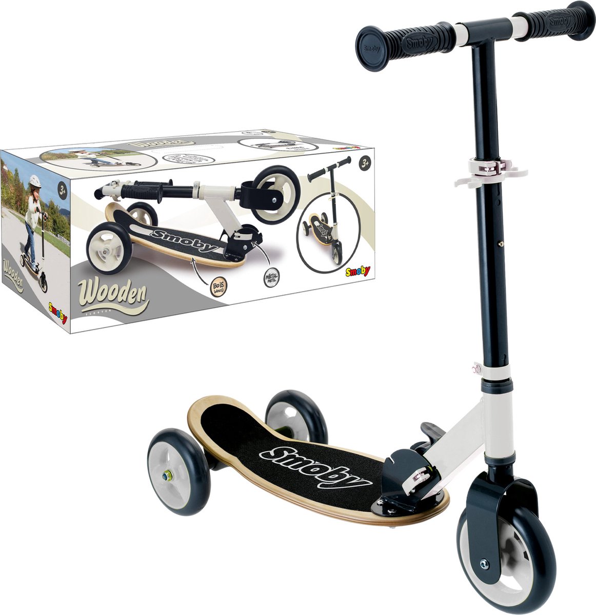 Smoby - Step - Loopfiets - Houten Scooter (3032167509086)