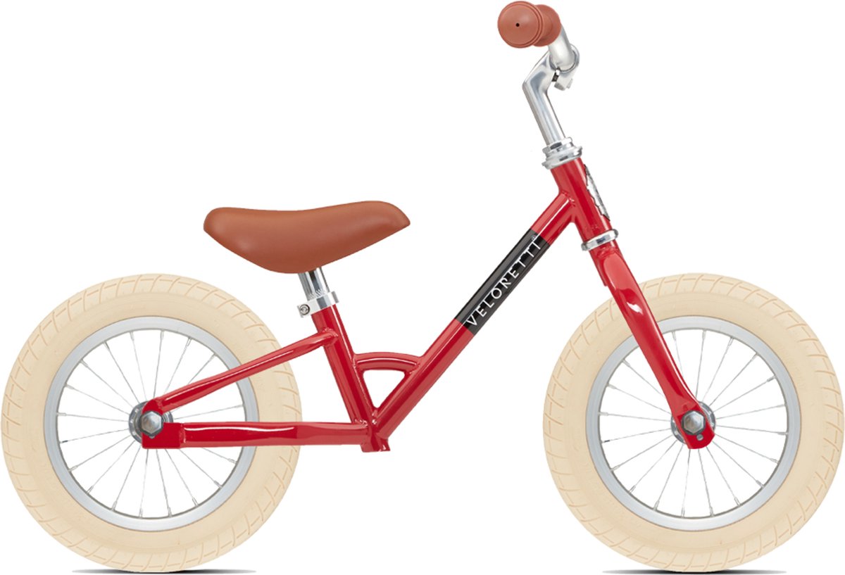 Veloretti Mini loopfiets - 12 inch - Rood - 2-4 jaar (6011656396359)