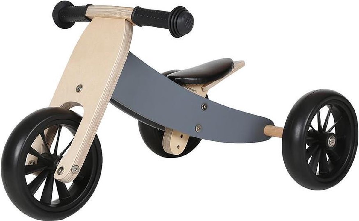 Bandits & Angels loopfiets Smart bike 4in1 grijs - 1 jaar - jongens en meisjes - hout - grijs (8719558080786)