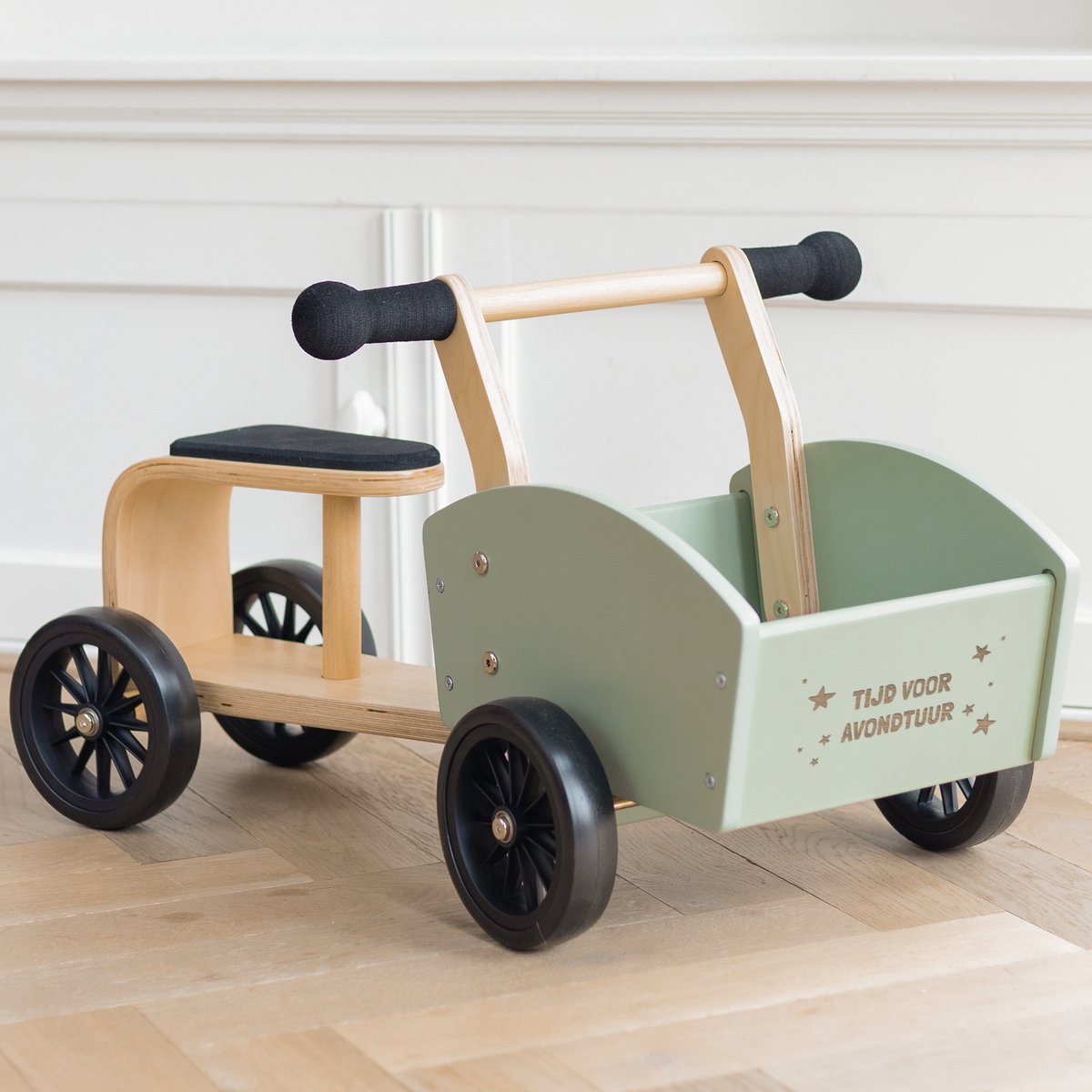 Houten Kinder Bakfiets - Kinderfiets met Gravure 