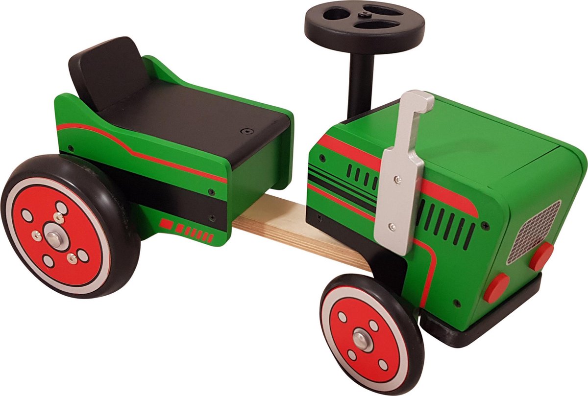 Playwood - Houten loopauto tractor - met opbergvak (8719348003773)