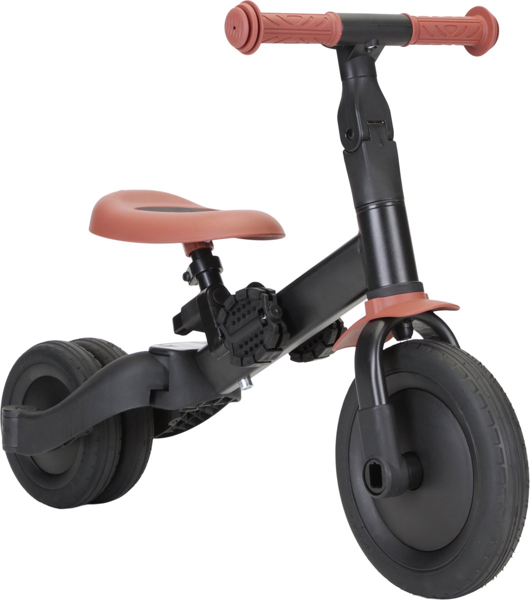 Topmark 4 in1 Driewieler - Loopfiets - Balance Bike - Kaya - Zwart-Bruin - Sinterklaas cadeau (8717154586893)