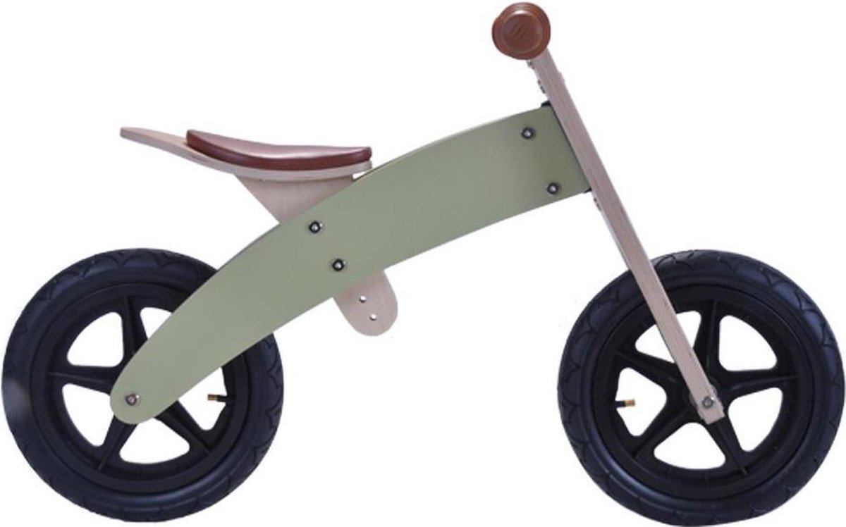 Bandits & Angels loopfiets Retro groen 2 in 1 - 2 jaar - jongens en meisjes - hout - groen (8719558083510)