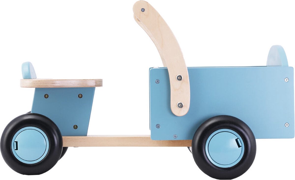 Bandits & Angels loopfiets bakfiets Little Rider retro blue - 1 jaar - jongens - hout - blauw (8719558087563)