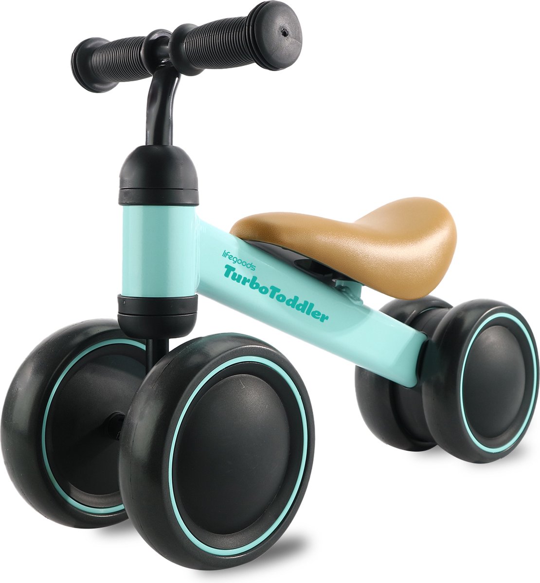 LifeGoods TurboToddler Loopfiets - Vanaf 1 jaar - Kinderstep - Mintgroen (8720195258261)