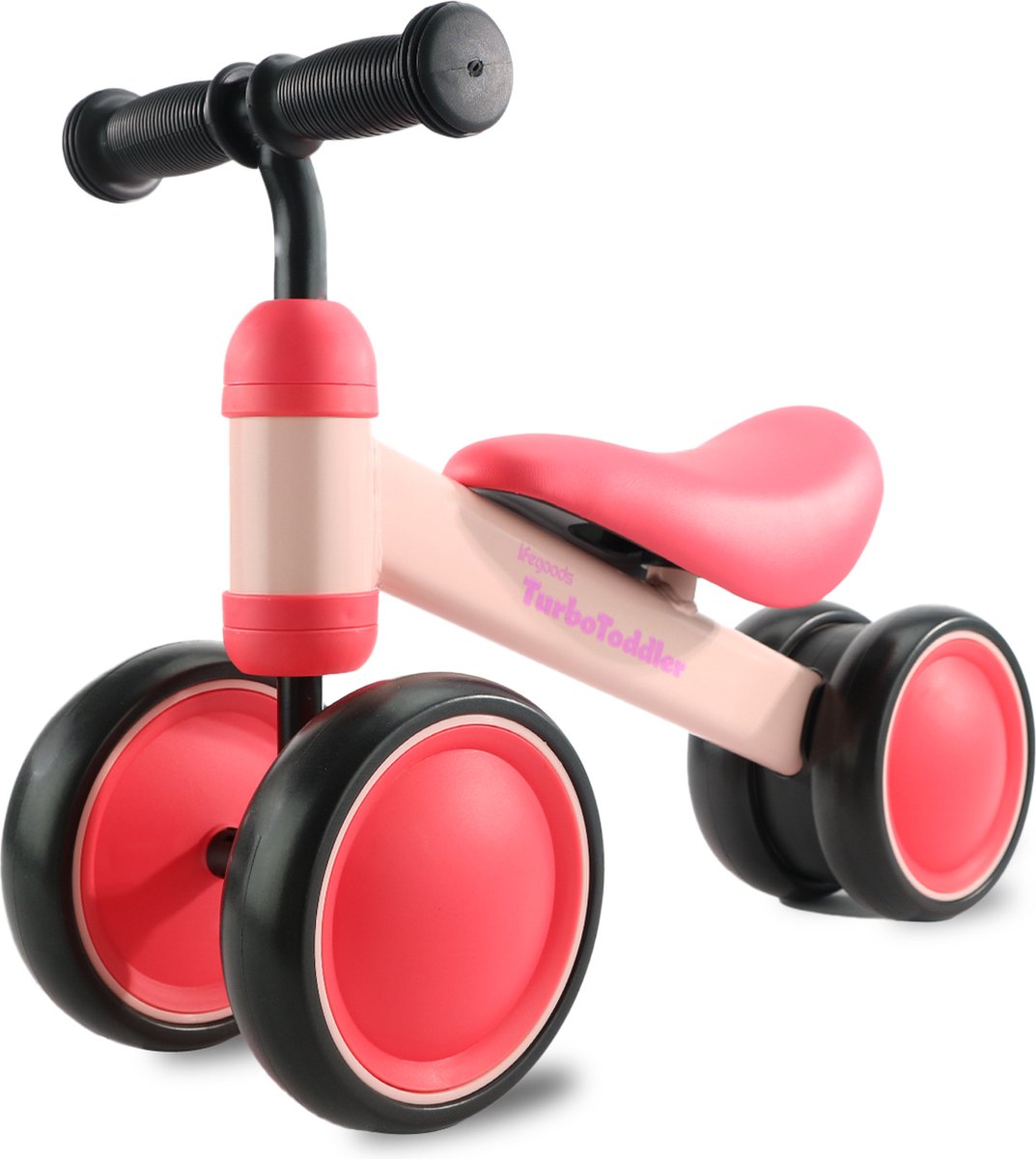 LifeGoods TurboToddler Loopfiets - Vanaf 1 jaar - Kinderstep - Roze (8720195258254)