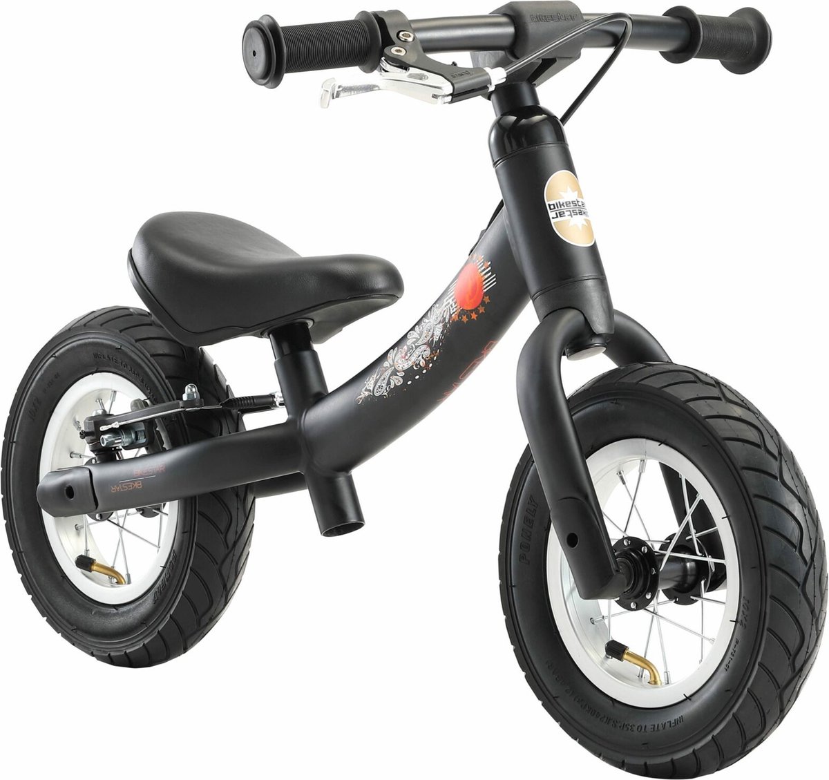 Bikestar, Sport, 2 in 1 meegroei loopfiets, 10 inch, zwart (4260184712748)