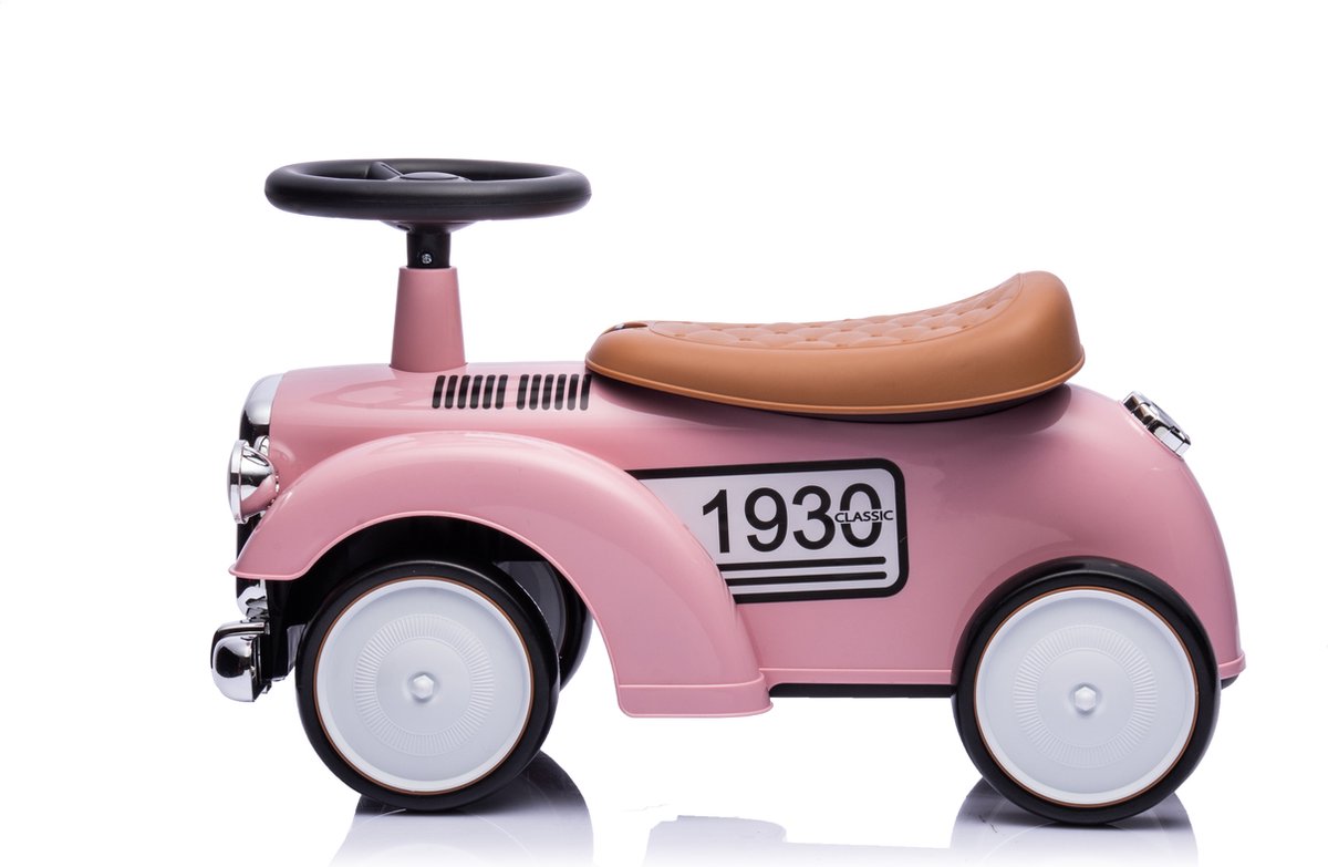 Happy Baby Retro Loopauto Moritz Kleur Roze Leren Lopen 12 tot 36 maanden (8718531448629)