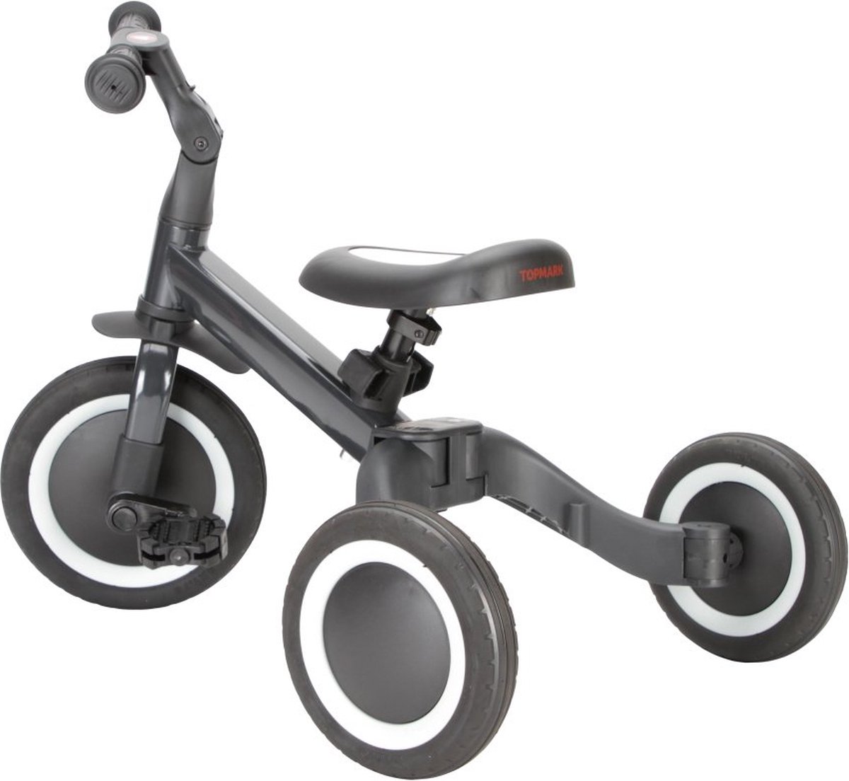 Topmark 4 in1 Driewieler - Loopfiets - Balance Bike - Kaya - Grijs - Sinterklaas cadeau (8717154587333)