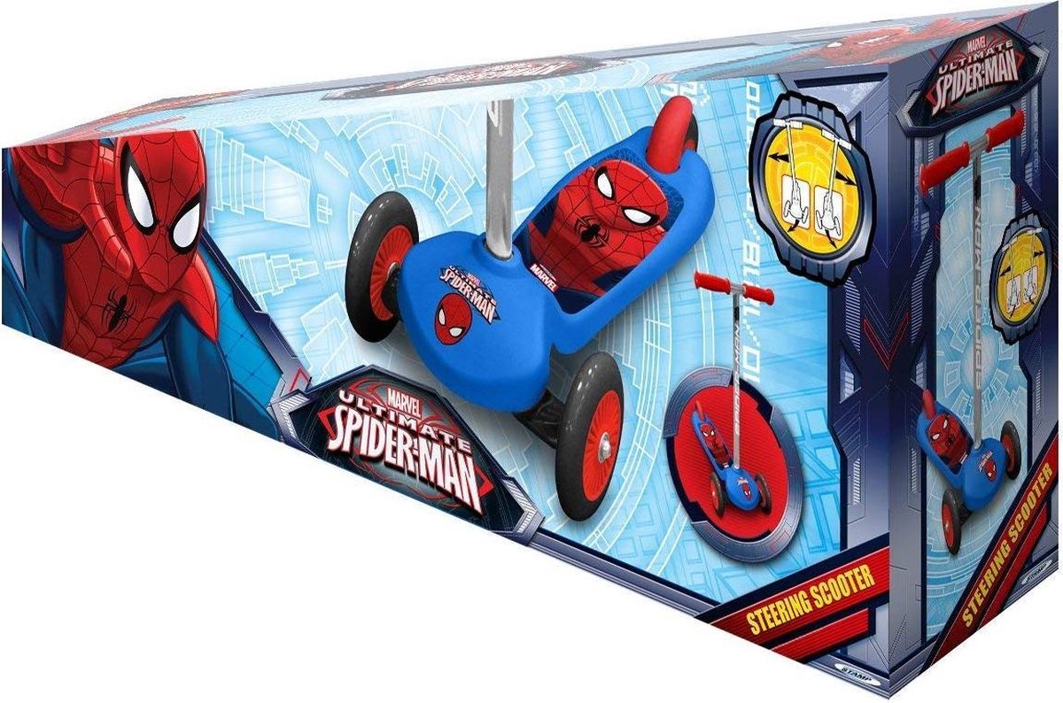 Marvel Spider-man 3-wiel Kinderstep - Steering Step - Jongens - Blauw;Rood (3496272501456)