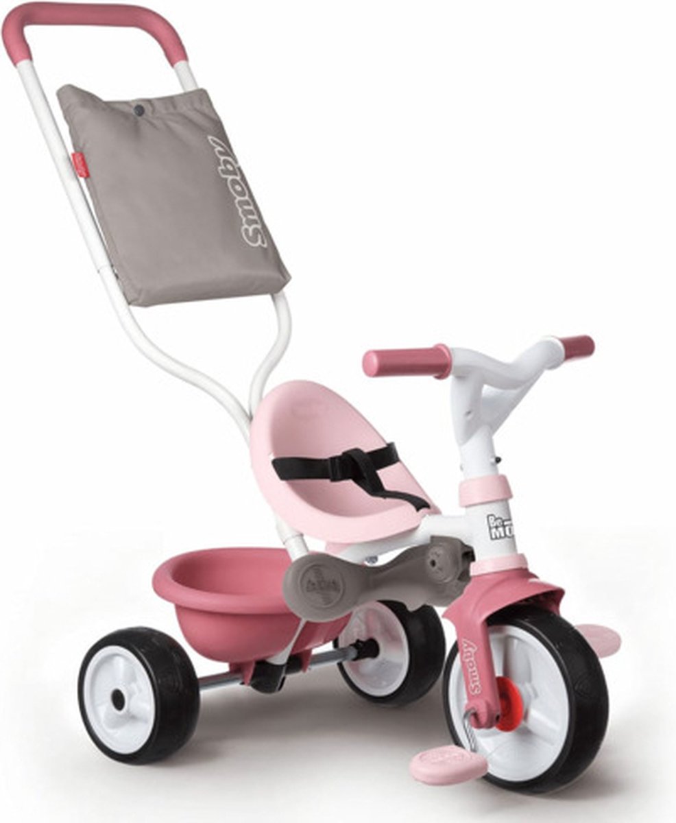 Smoby Be Move Confort Roze - Driewieler met duwstang (3032167404152)