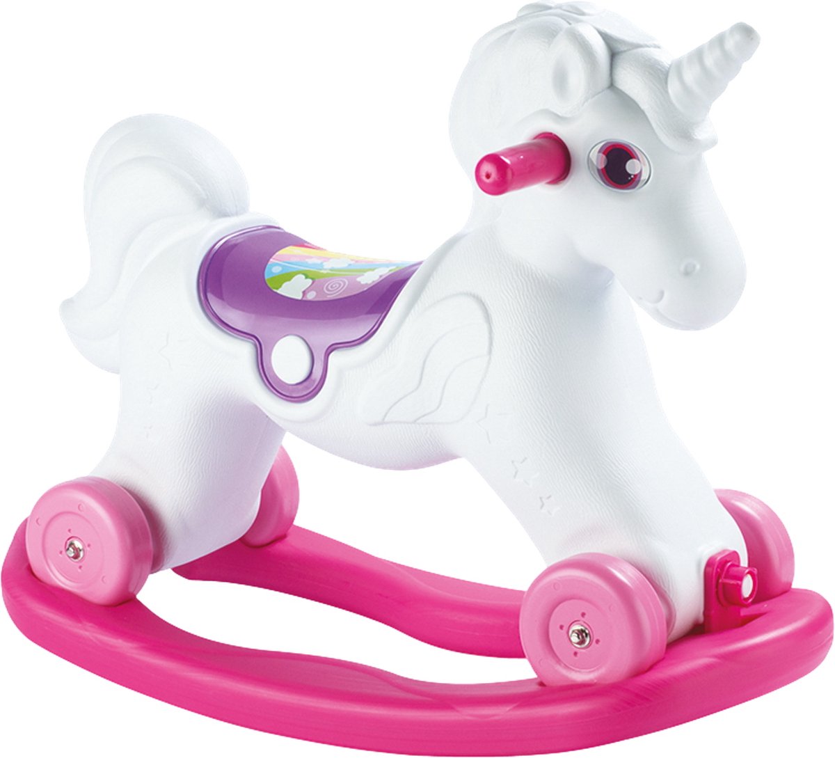 Dolu Unicorn Roze/Wit Hobbelpaard 2509 (8690089025098)