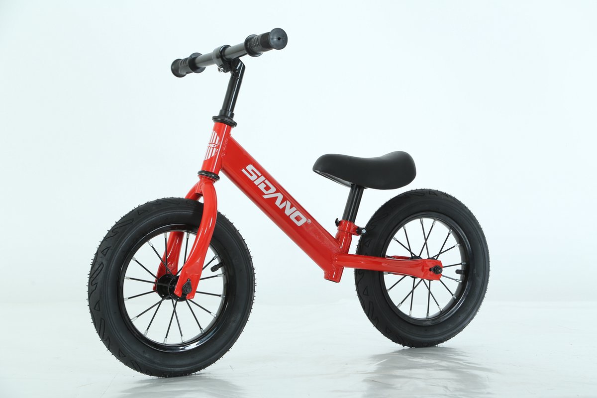 SIDANO® Loopfiets voor kinderen 12 inch - met luchtbanden - Rood - afmetingen 83 x 38.5 x 56 cm (L x B x H) (8720865318509)