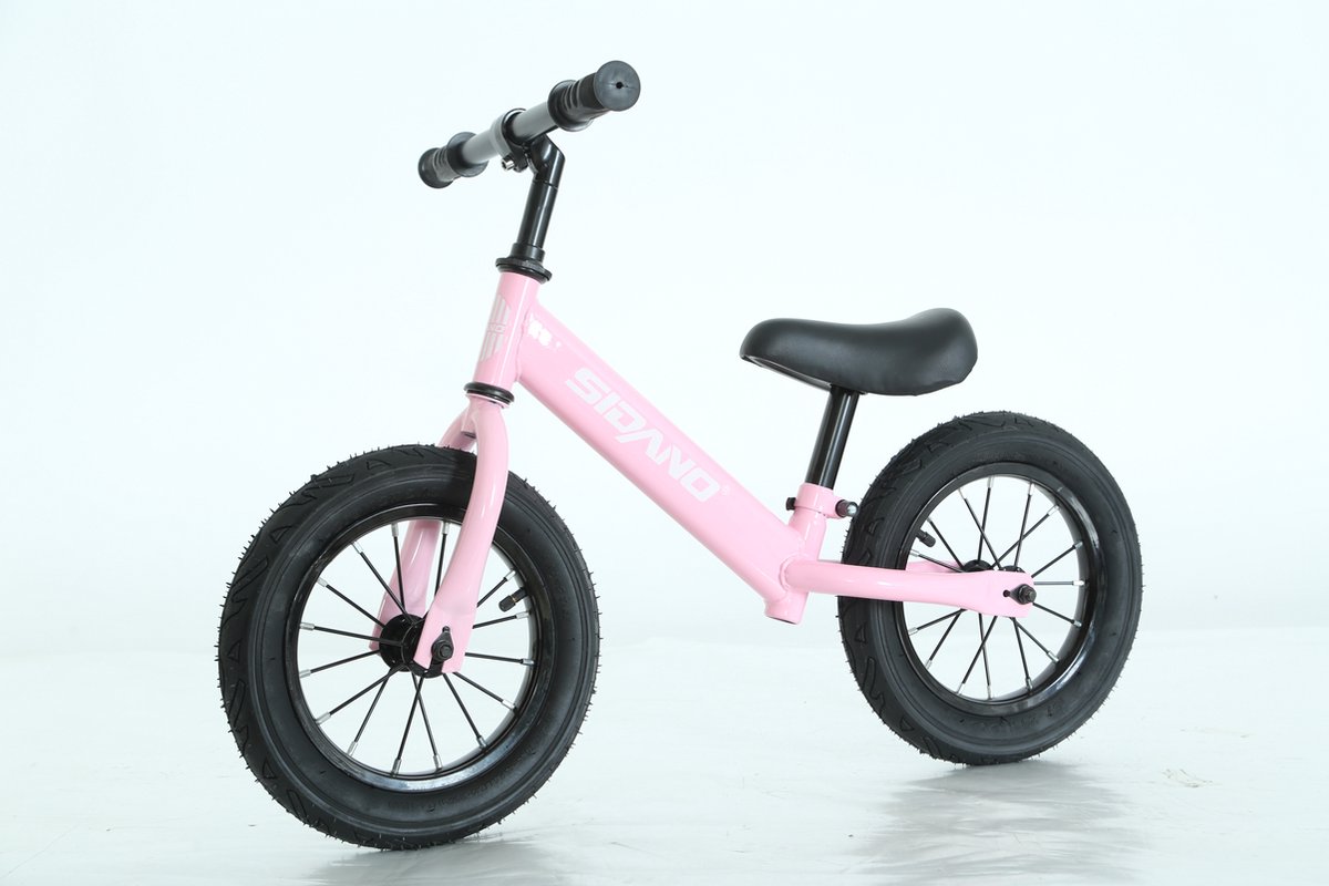 SIDANO® Loopfiets voor kinderen 12 inch - met luchtbanden - Roze - afmetingen 83 x 38.5 x 56 cm (L x B x H) (8720865318486)