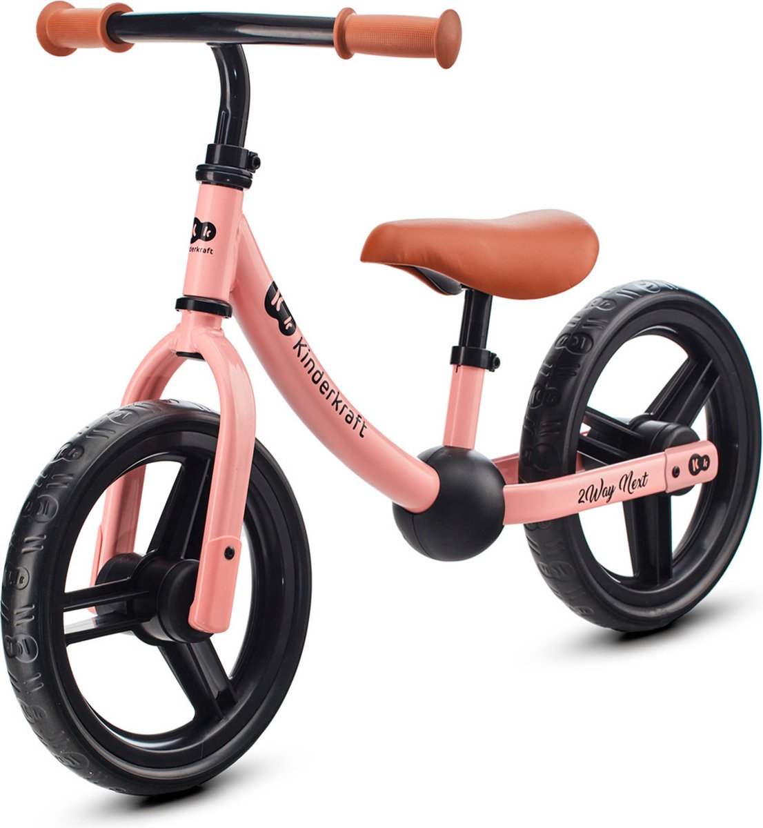 Kinderkraft 2WAY NEXT - Ultralichte Loopfiets - voor 2 jaar - Roze (5902533922246)