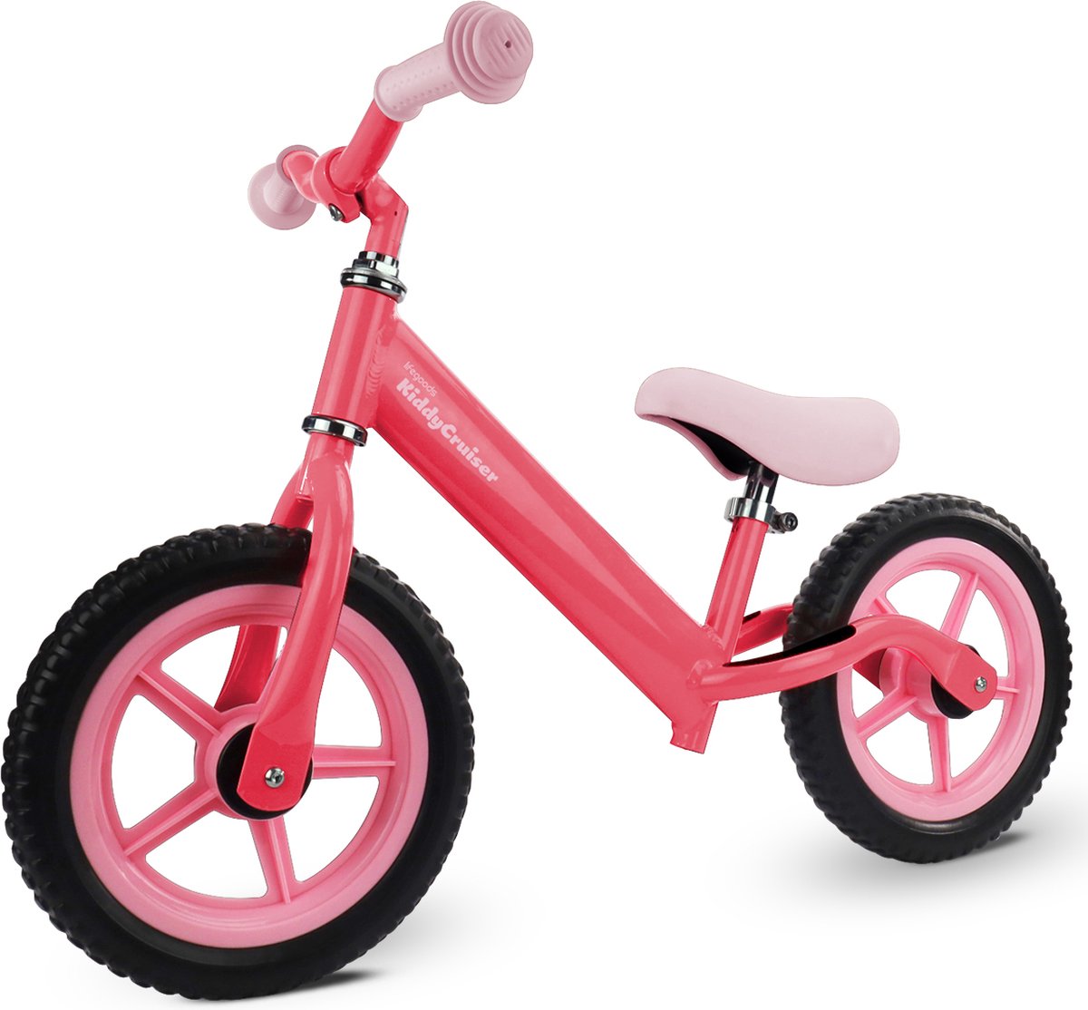 LifeGoods KiddyCruiser Loopfiets - 2 jaar - Jongens en Meisjes - Balance Bike - Roze (8720195259350)