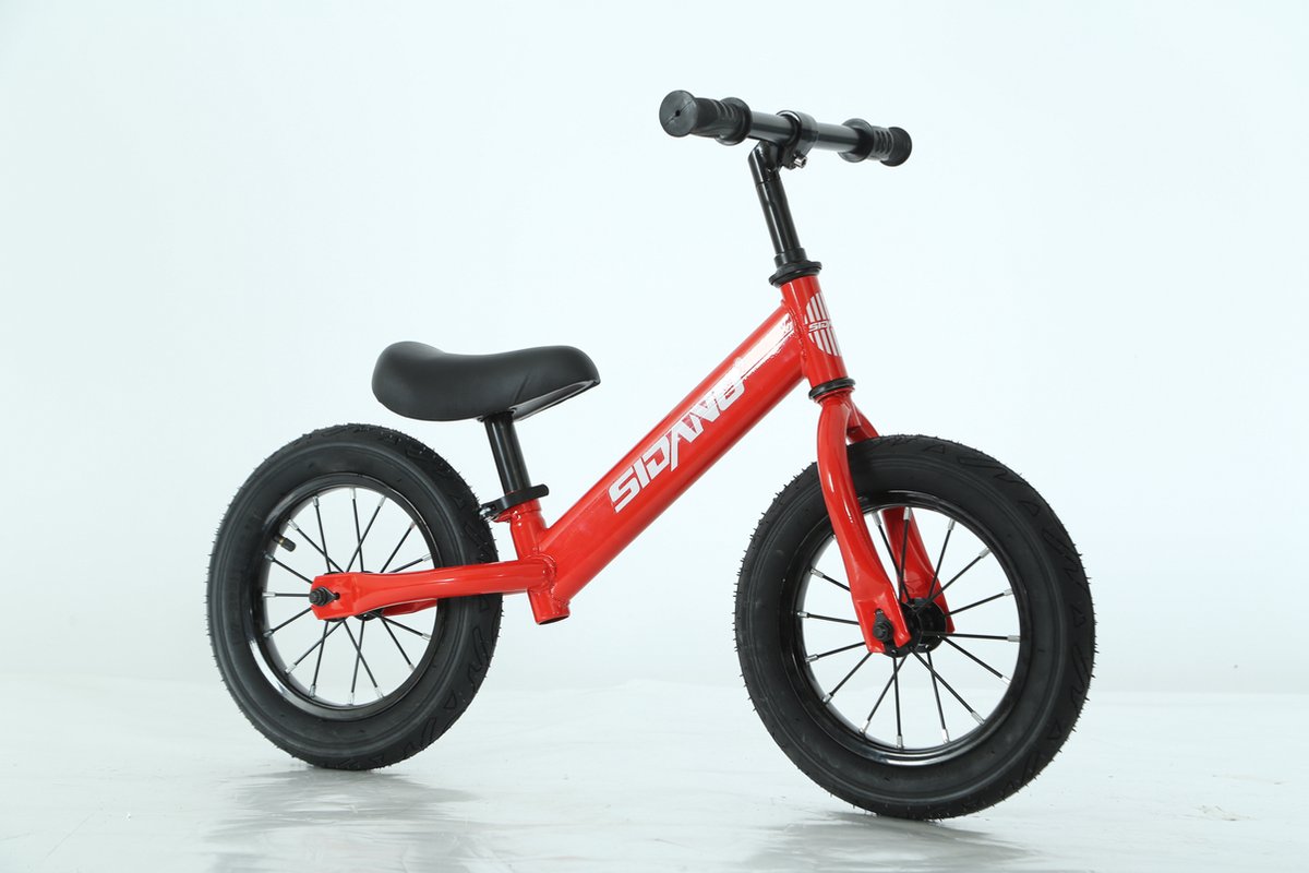 SIDANO® Loopfiets voor kinderen 14 inch - met luchtbanden - Rood - afmetingen 92 x 38.5 x 62 cm (L x B x H) - 3, 4, 5, 6, 7 jaar - jongen en meisjes (8720865318554)