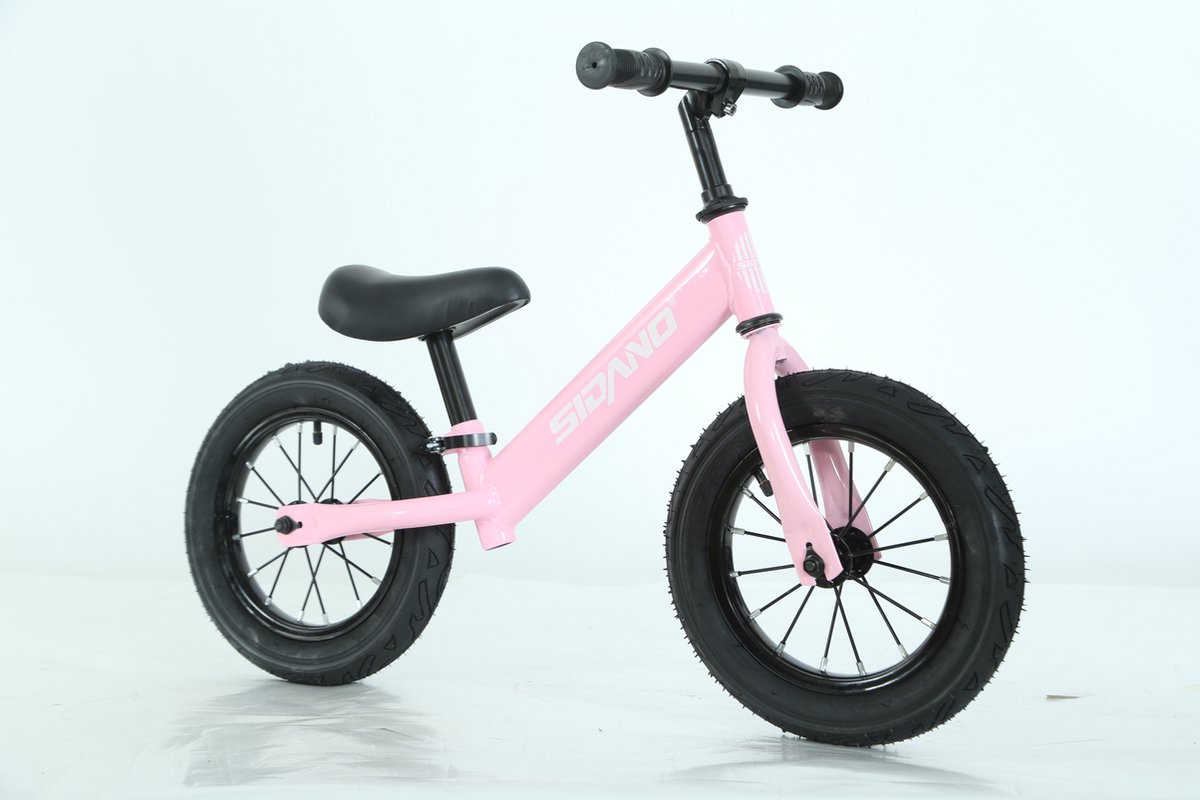 SIDANO® Loopfiets voor kinderen 14 inch - met luchtbanden - Roze - afmetingen 92 x 38.5 x 62 cm (L x B x H) - 3, 4, 5, 6, 7 jaar - jongen en meisjes (8720865318561)