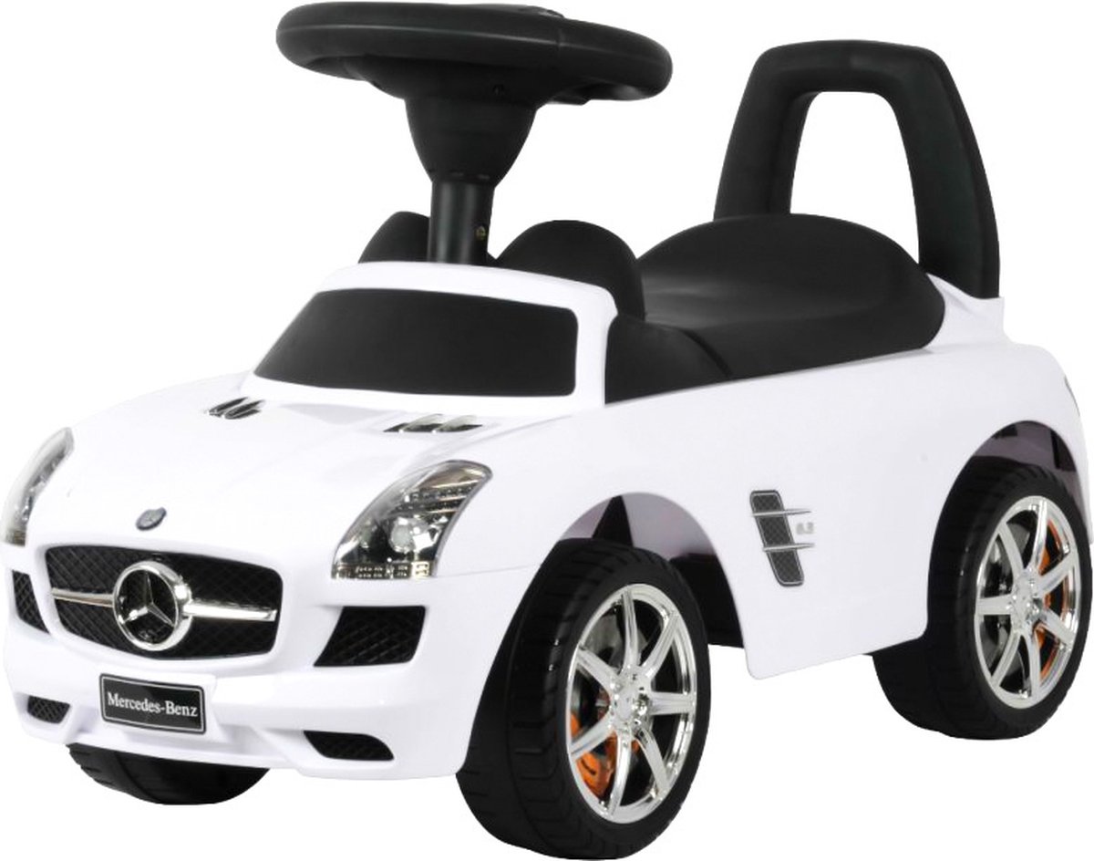 Mercedes SLS - Loopauto - 67 x 29 x 37 cm - met geluid - wit (8720249182405)