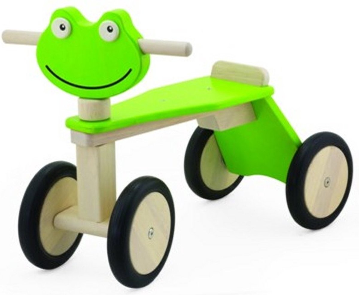 Pintoy Houten Loopfiets Kikker met 4 Wielen Groen (8852031175415)