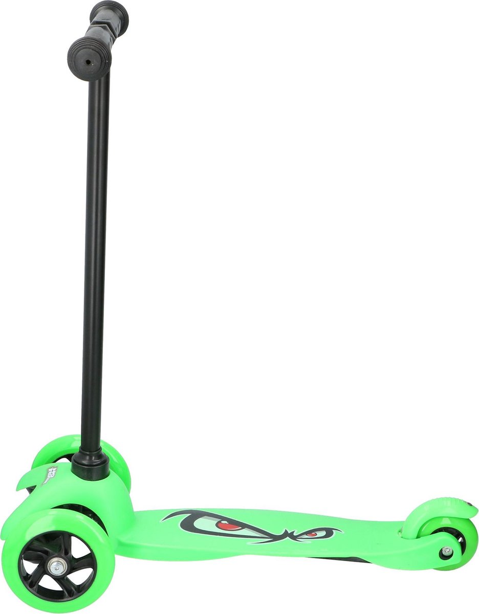 No Fear Kinderstep - Step 3 Wielen - Buitenspeelgoed Jongens en Meisjes - Kinder Step voor Kinderen 2 tot 5 jaar - Maximaal Gewicht 20 kg - Stuurhoogte op 66 cm - Aluminium - Groen (8711292769019)