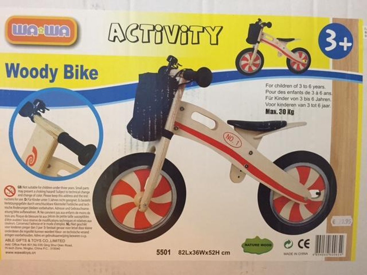 Wa Wa Activity Woody Bike - Houten loopfiets (4009803056012)