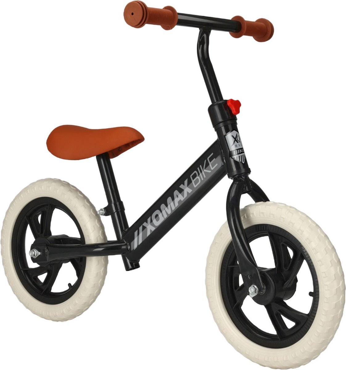 Loopfiets -12 inch - EVA banden -Lekvrij-Slijtvast- Balance Bike- Mat Zwart- Jongens en Meisjes (8719001020635)